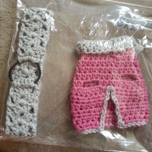 Dog sweater & owner headband